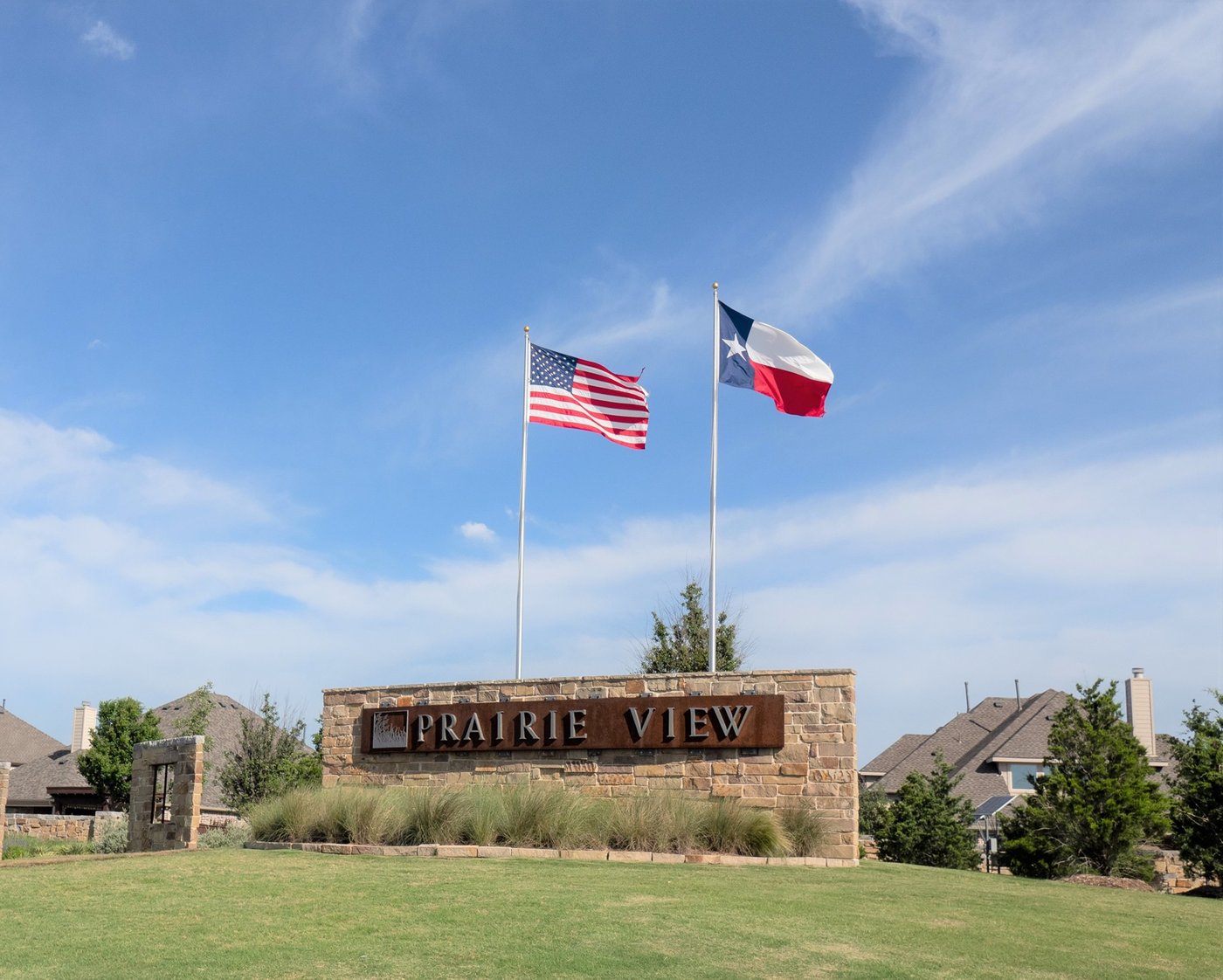 Prairie View community entrance sign